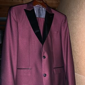 Men’s burgundy suit